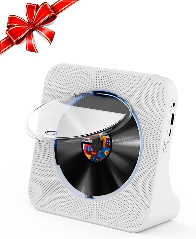 Gueray Bluetooth CD lejátszó HiFi hangszoróval, FM rádió és USB funkcióval