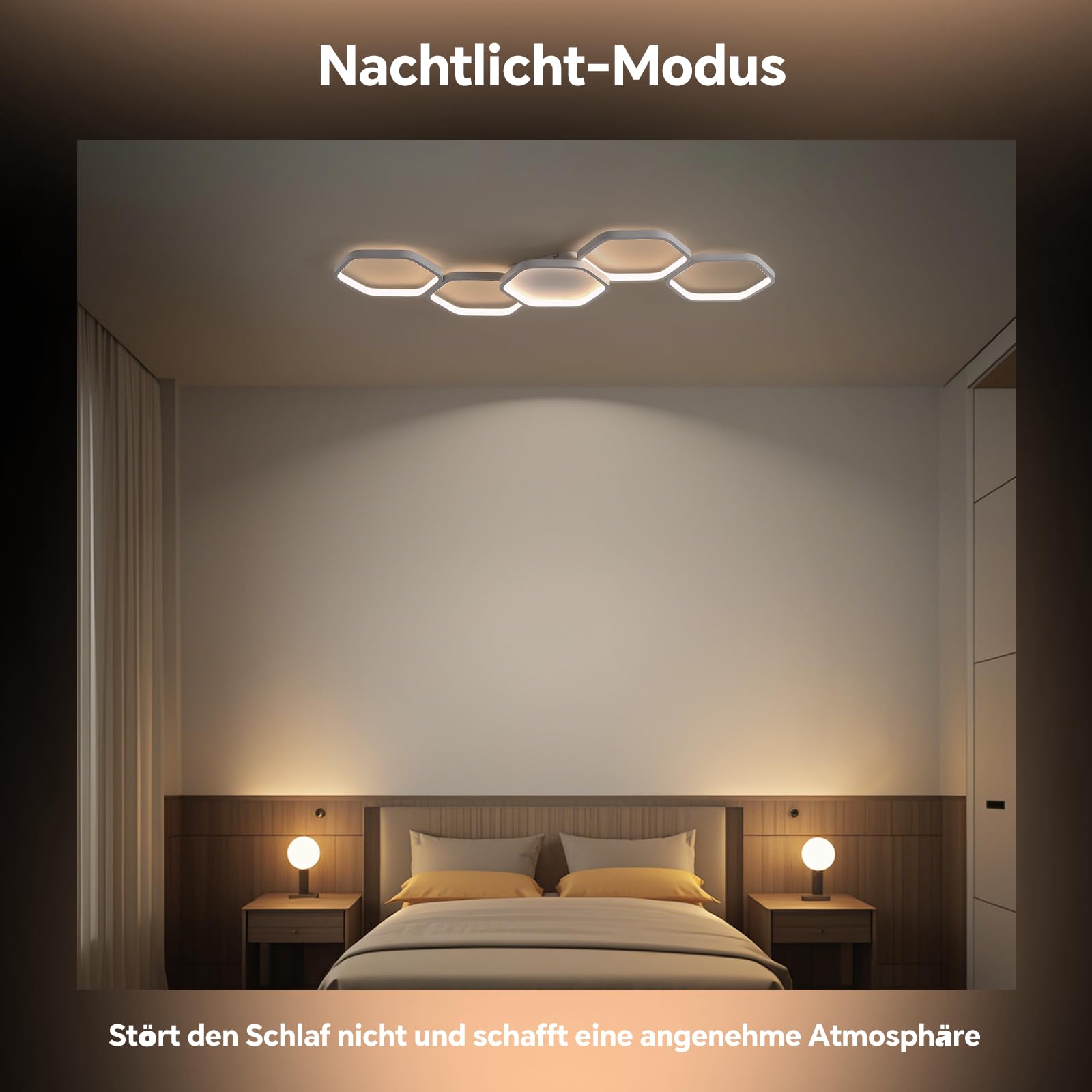 Yuanfenghua Plafoniera a LED, lampada da soffitto dimmerabile con telecomando cambio colore, lampada da soggiorno camera da letto illuminazione moderna a soffitto lampadario, 90cm