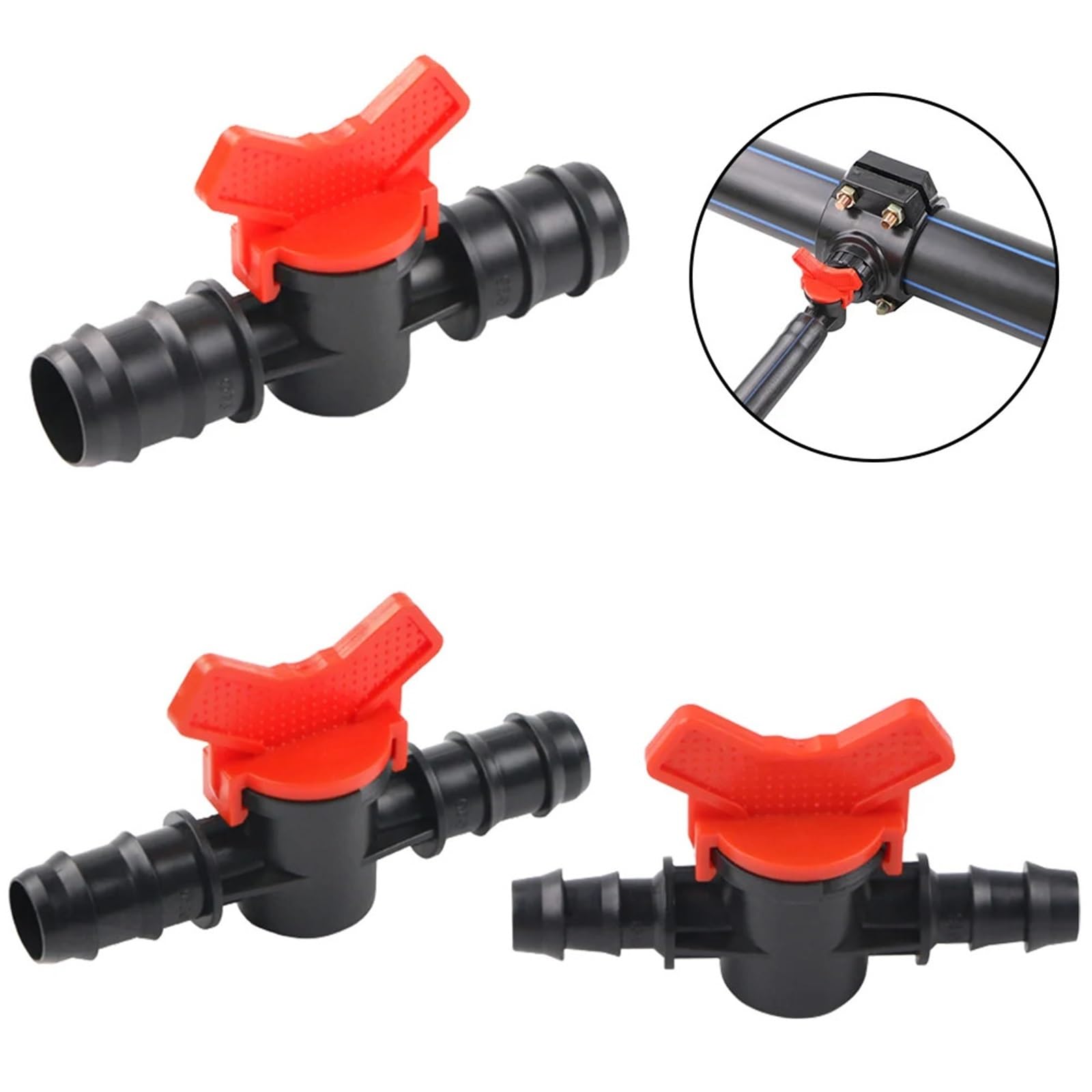 Grifo de manguera de jardín DN15 DN20, válvula de agua de riego de 16 mm, 20 mm, 25 mm, grúas de conector de parada de agua (25 x 25 mm)