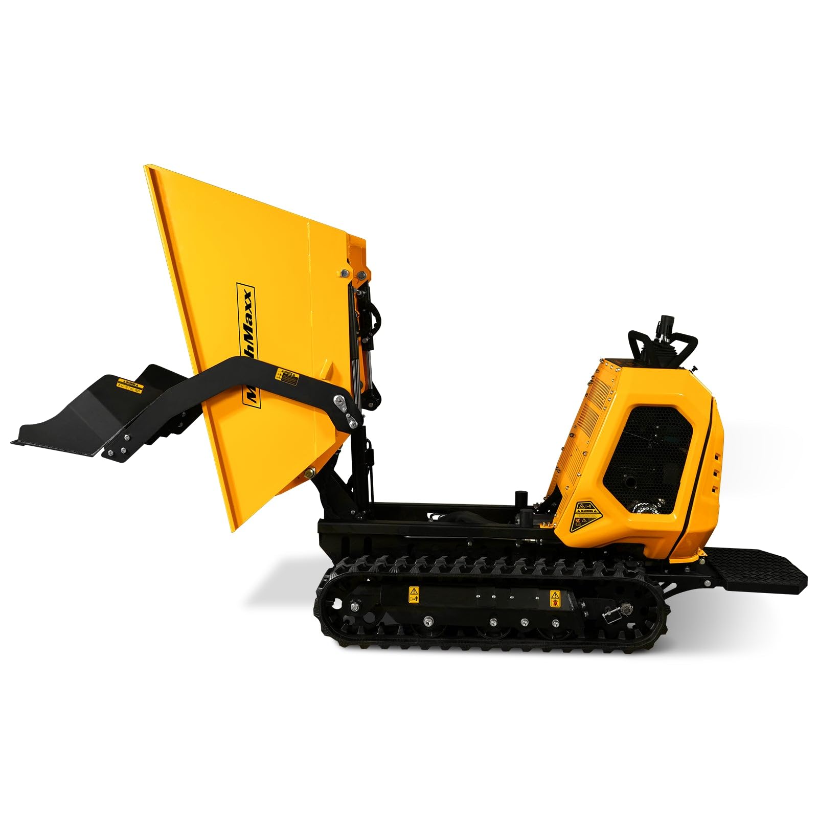MechMaxx 1800lb 420cc E-Start Gas Engine Stand-ON Hydraulic Track Dumper with Self-Loading, T80