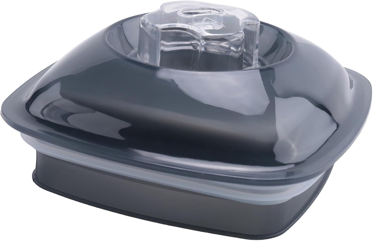 Close-up of the Luejnbogty blender jug lid with the clear lid plug inserted.