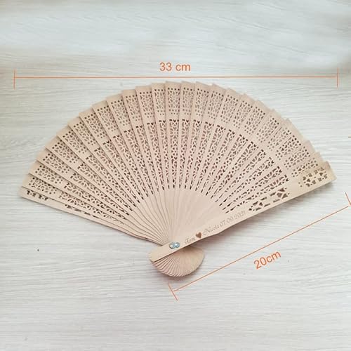 Tyu Customized Fans，Personalized Hand Fans For Weddings With Name，Personalized Hand Fans For Women Foldable，Personalized Hand Fans Bulk， (50Pcs) #TOP3