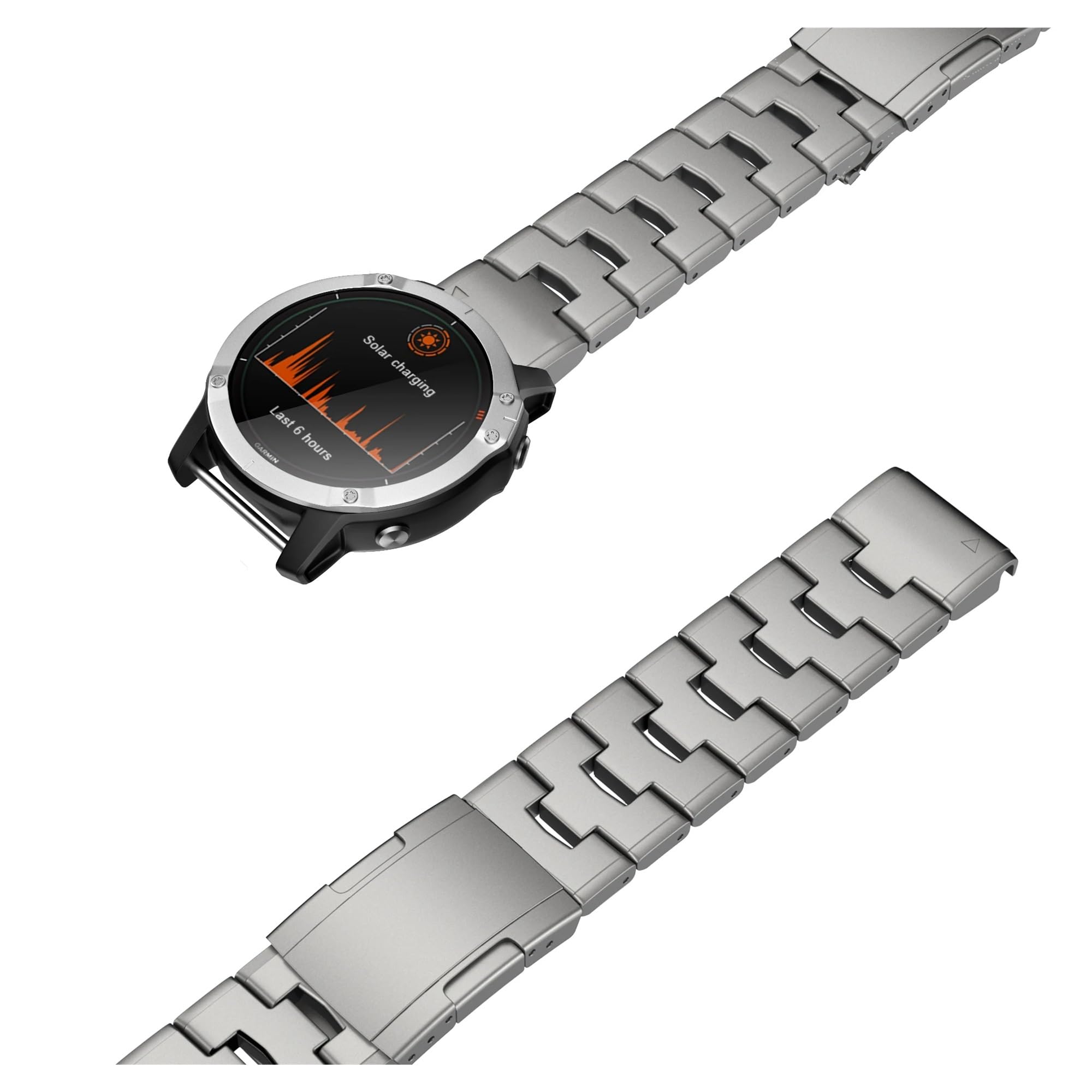 Bracelet titane 22/26mm à dégagement rapide compatible Garmin