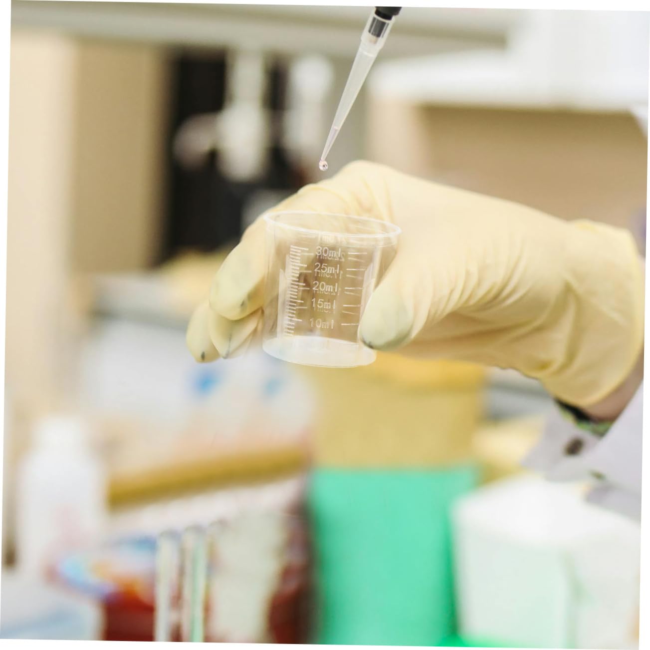 GLEAVI 500stücke Messbecher Mit Doppelter Epoxidharz Mischbecher Für Pigmente Und Flüssigkeiten Für Bastelarbeiten Und Laboranwendungen
