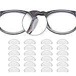 SMARTTOP 1.0mm Eyeglass Nose Pads 20 Pairs Stick On Silicone Anti-Slip Adhesive Nose Pads Cushions for Eyeglasses Sunglasses Thin Nose Pads (Clear)
