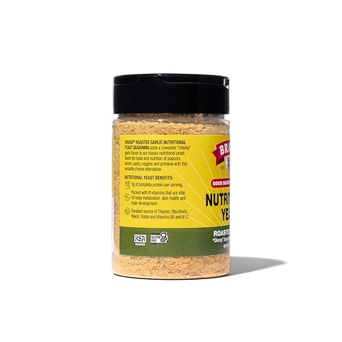 Vista 44 de Bragg Condimento nutritivo con levadura de alta calidad, copos de queso veganos, sin gluten, buena fuente de proteínas y vitaminas, sustituto