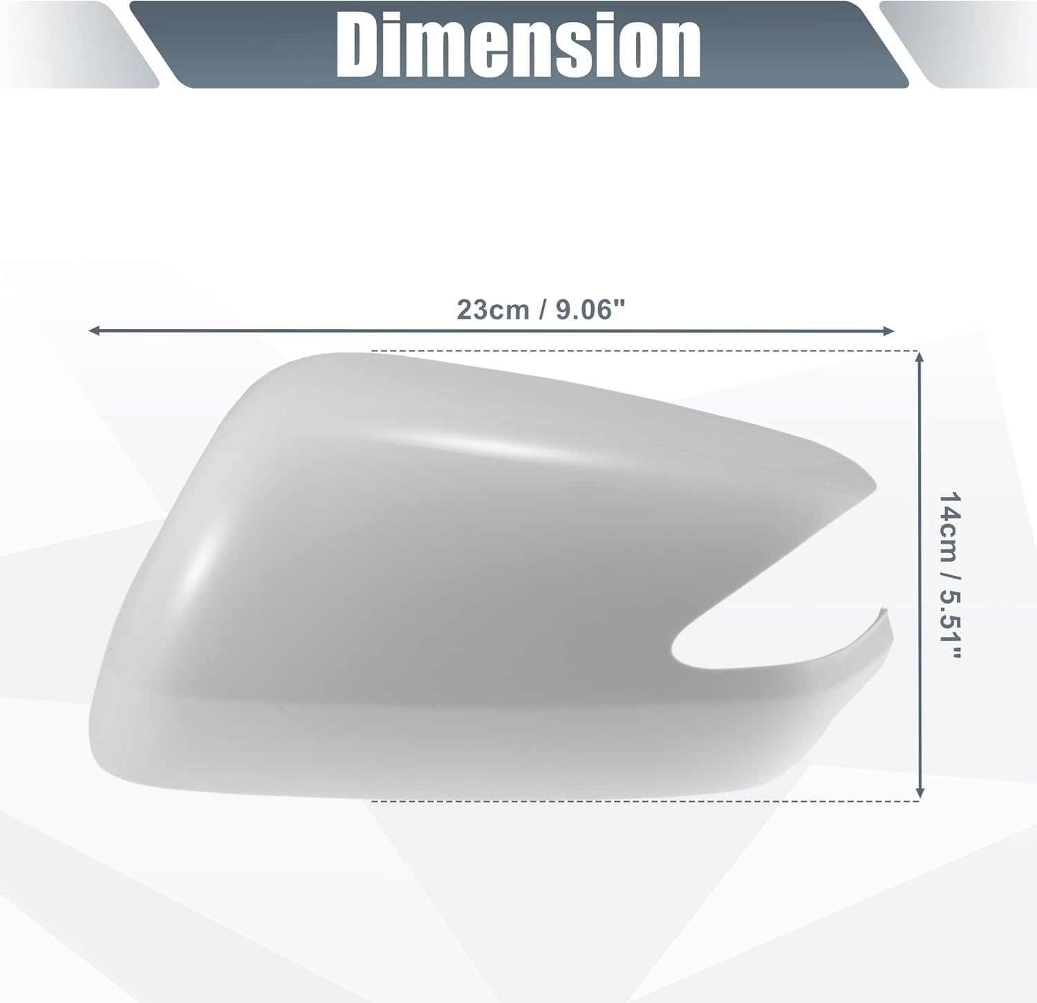 X AUTOHAUX Car Rear View Left Driver Side Mirror Cover Cap Replacement White for Honda Fit 2009-2013 Fits W/Turn Signal Models Mirror Guard Covers Exterior Decoration Trims