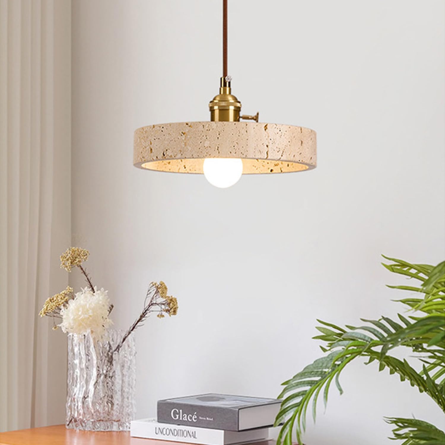 Lampa Wisząca Z Trawertynu 8,2 Cala Do Sypialni