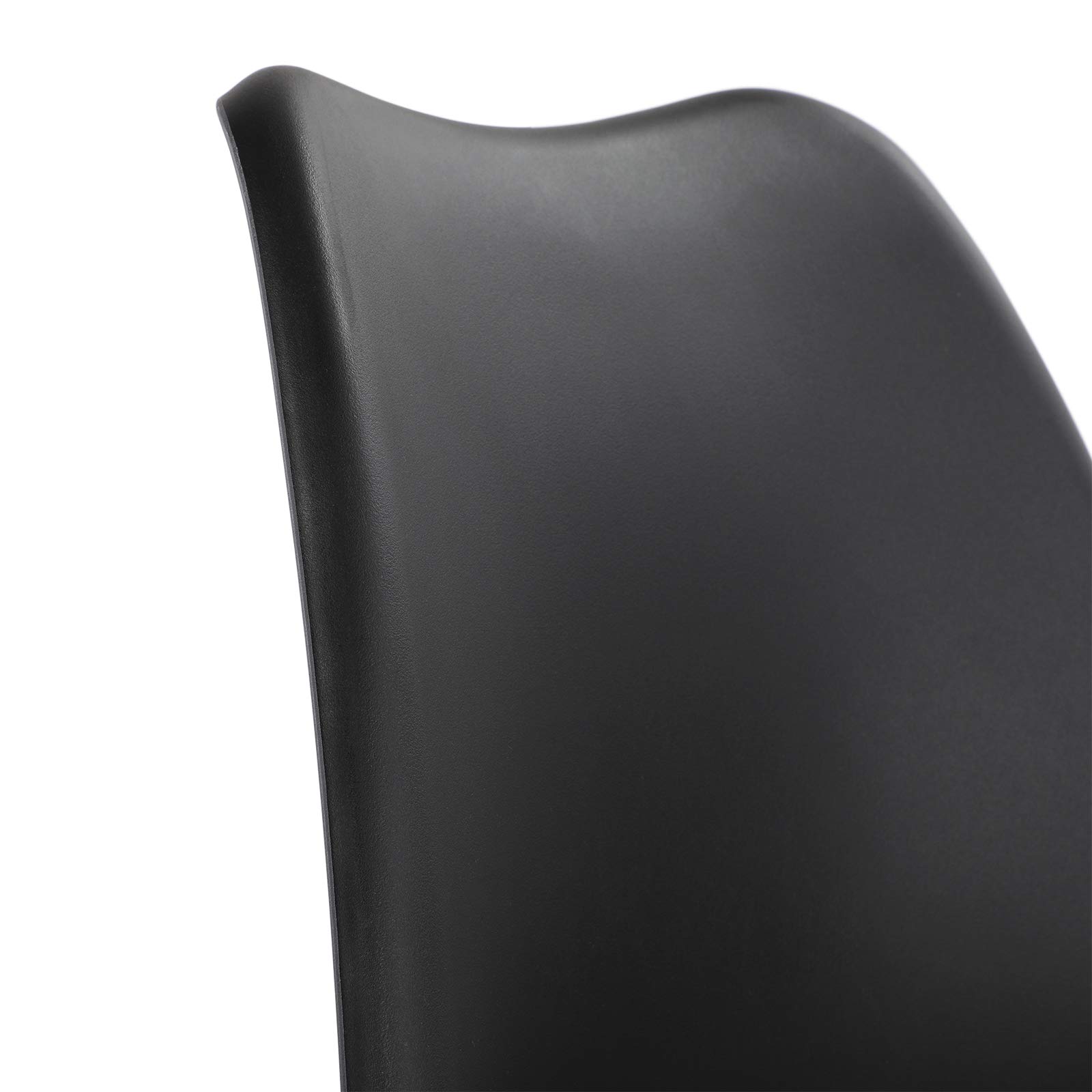 Ensemble de salle à manger rectangulaire avec 4 chaises pour salon, cuisine, bureau (table noire + 4 chaises noires), SE-1BK+TP-4BK-HH
