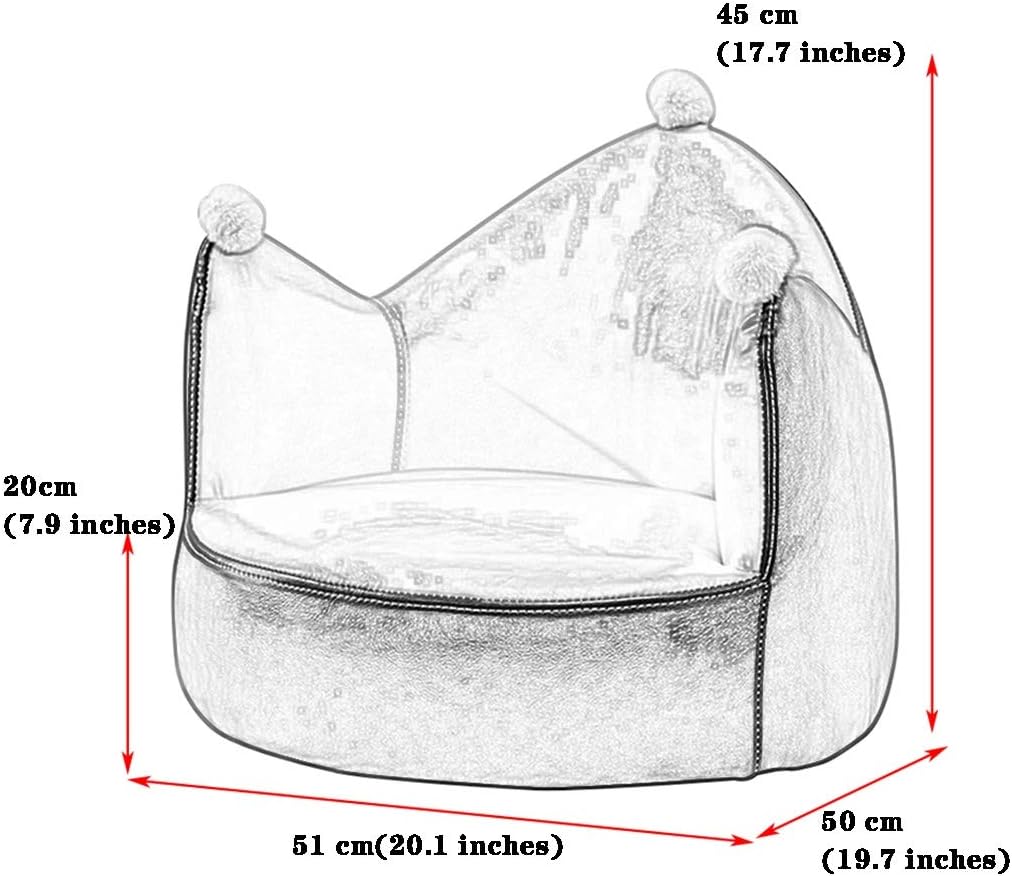 Couch Sofa Chair for Boys Simple Bedroom Small Bright PU Leather Armchair Princess Entertainment Game Rest Sofa Chair Load-Bearing 90kg (Color : Blue Size: 515045cm) (Rose Red 51 * 50 * 45cm)