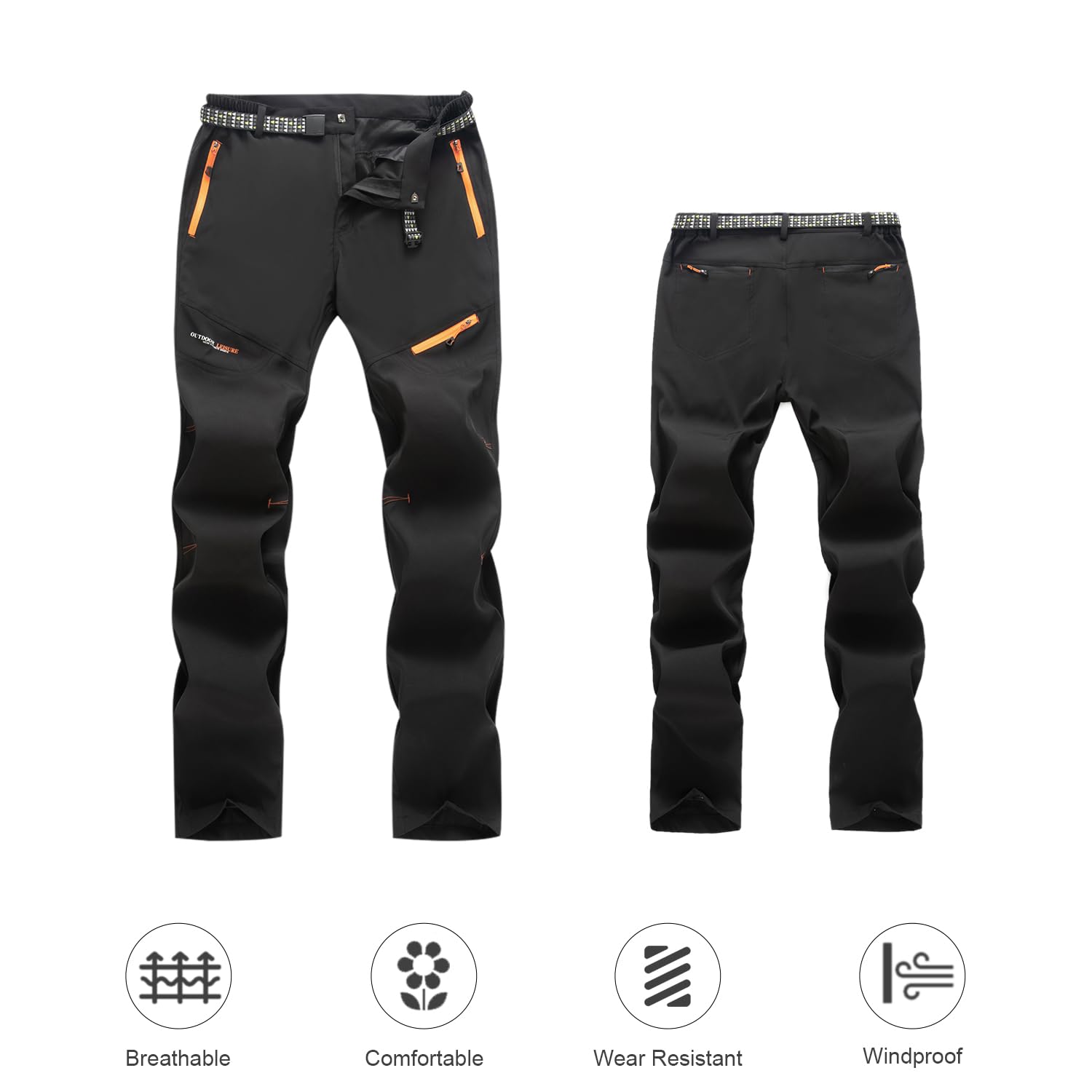 LHHMZ Pantalon de randonnée Homme Printemps-été Pantalon de Marche Sportive Respirant et Confortable Pantalon décontracté d'escalade de Trekking