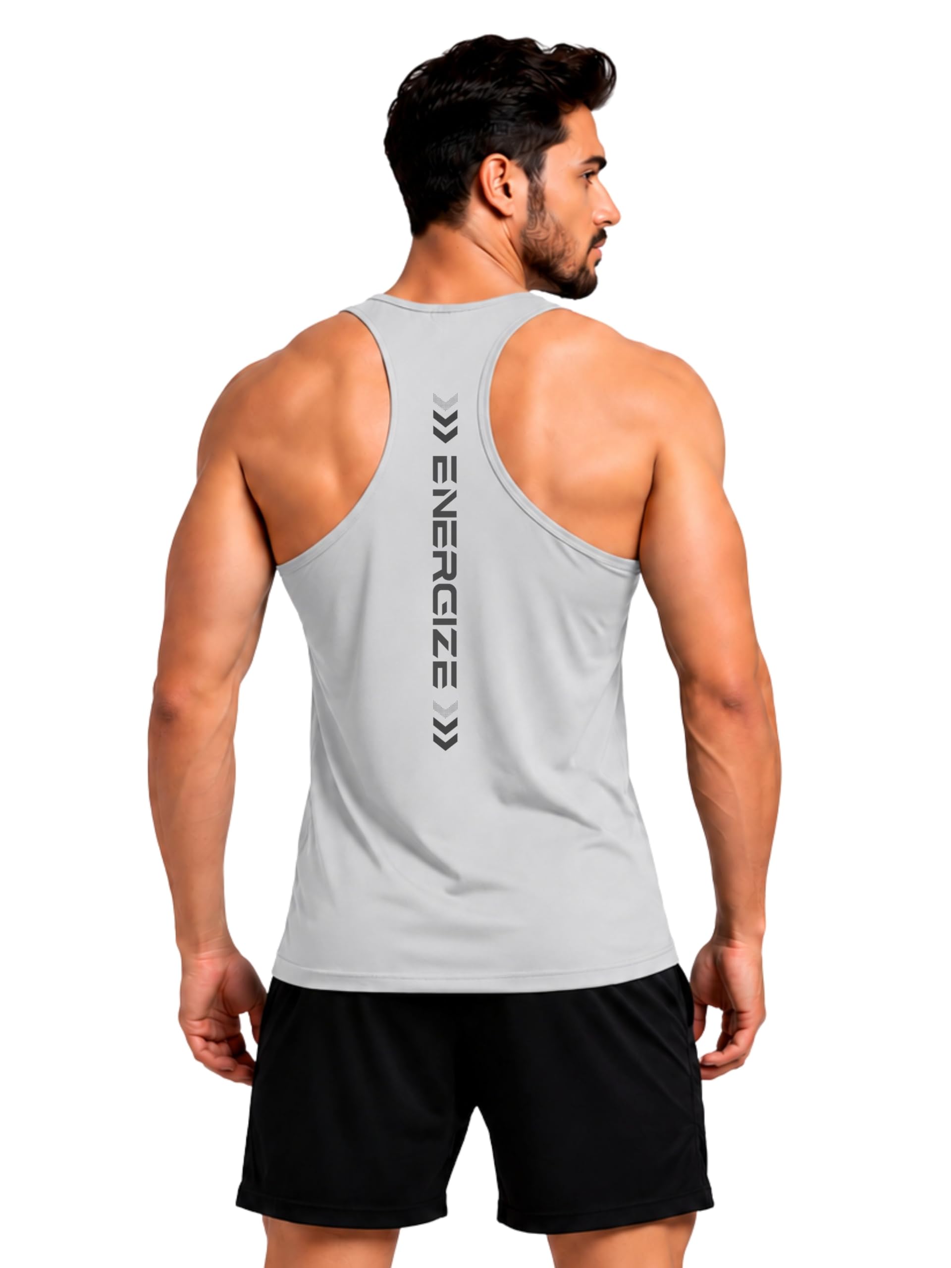 3colors Men's Gym Vest | Quick Dry Activewear Tank Top | Sleeveless Workout Vest for Gym, Running, Training & Fitness-Energize-picture-27