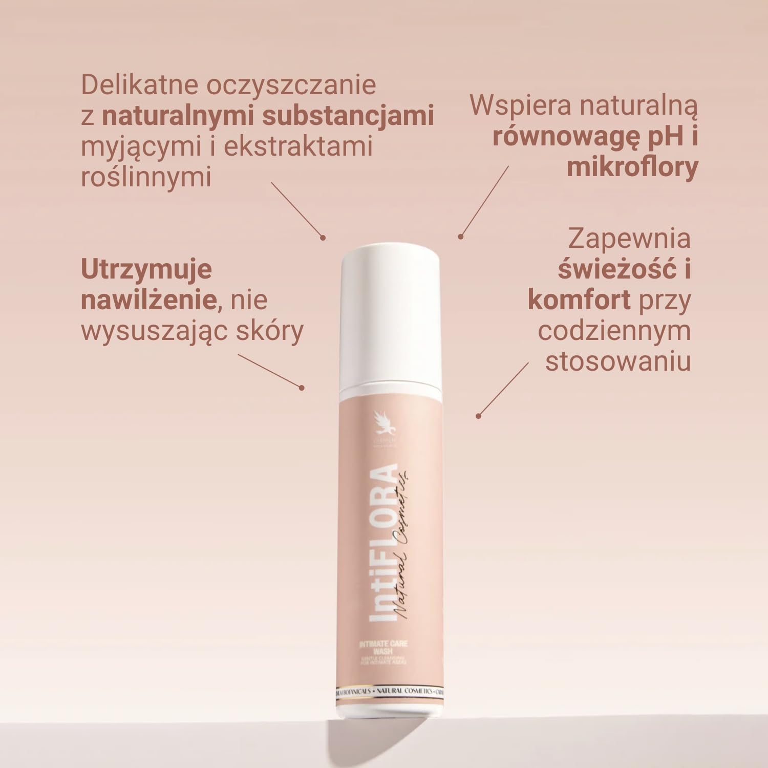 Carnium Botanicals IntiFLORA – Płyn do higieny intymnej dla kobiet, 150 ml | Mydło intymne & żel do mycia okolic intymnych, Bez perfum, Bez siarczanów