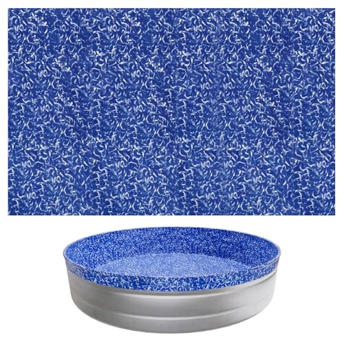 VEVOR 8ft Stock Tank Round Pool Liner Overlap Above Ground Swimming Pool Liners for 27.5 in Wall Height Extra Thick Heavy Gauge Vinyl with Leak-Proof Patches Designed for Steel Sided Above-Ground