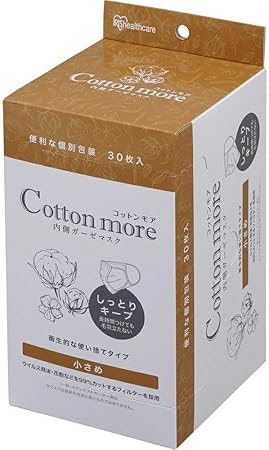 Amazon アイリスオーヤマ マスク 小さめ 30枚入 肌にやさしい ふわふわ Cotton More アイリスオーヤマ Iris Ohyama 布マスク