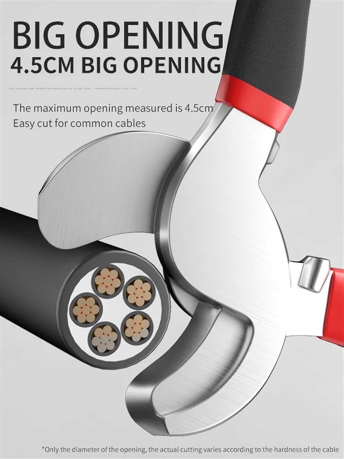 Multifunction Cable Shear Pliers Insulated Cable Cutter Wire Stripper Electrician Shears Pliers Scissors Cutting Tool 6/8/10Inch (Color : Beige)