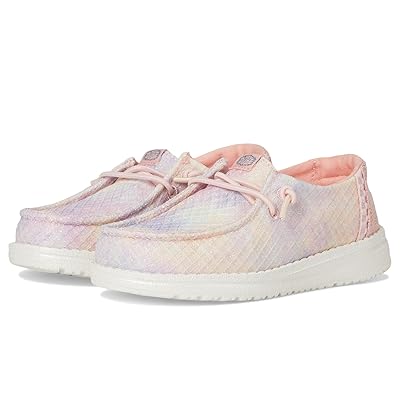 Hey Dude Kids Wendy Mermaid Shimmer (Toddler) Girls Shoes Coral Pink/Multi