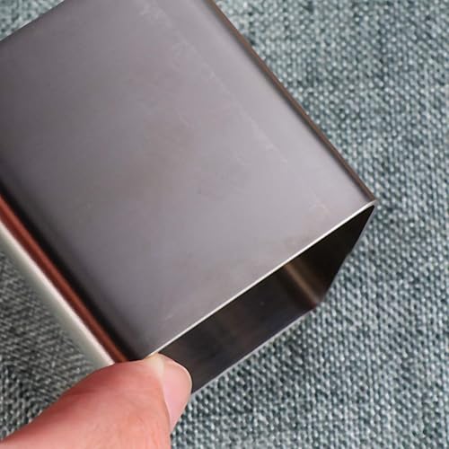 Miniatura 6 de Luxshiny Anillo cuadrado para mousse, molde para hornear pasteles, de acero inoxidable, para postre, molde de pastelería para hornear en casa (2.5