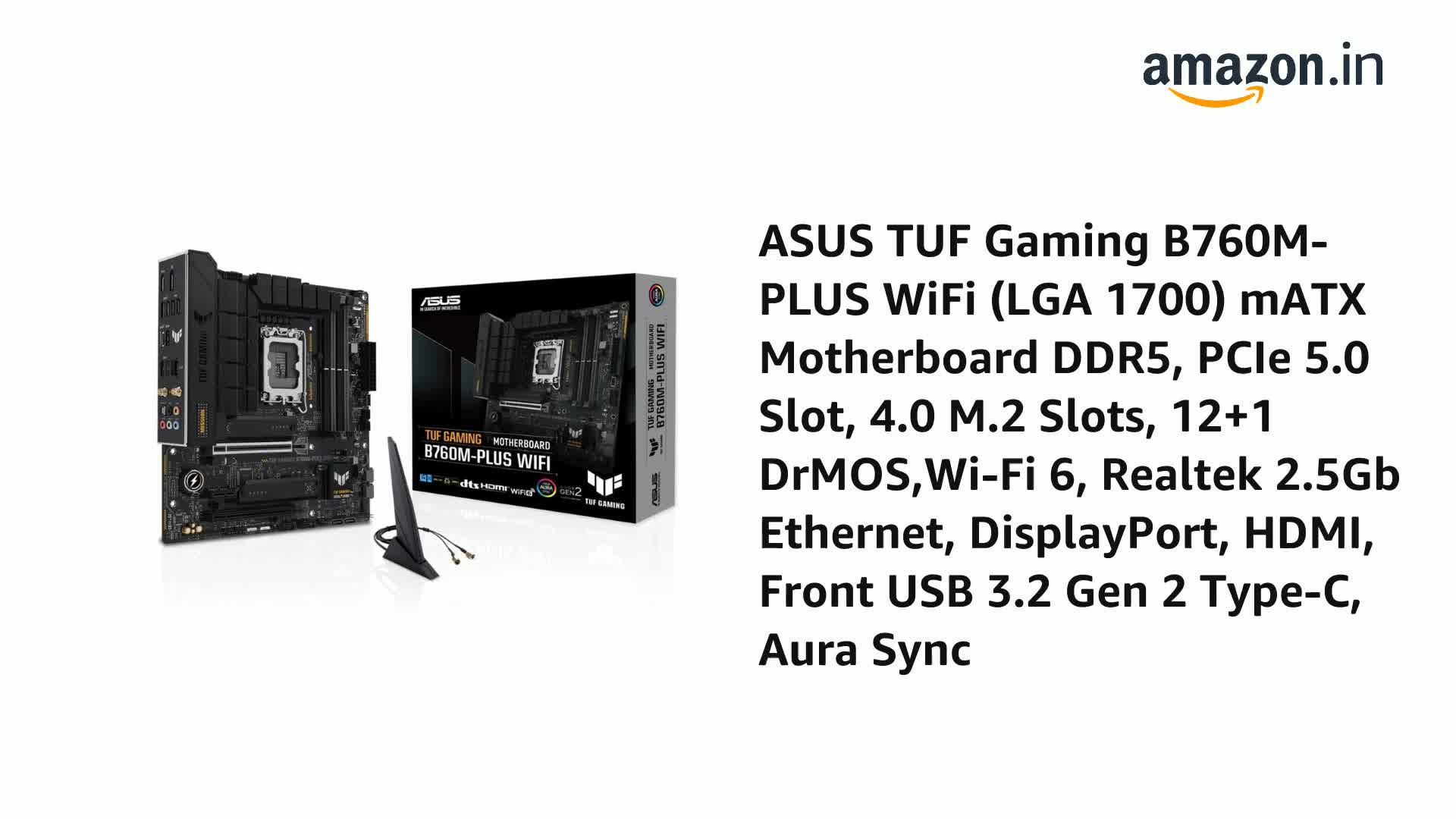 ASUS TUF GAMING B760M-PLUS WIFI マザーボード LGA1700 B760