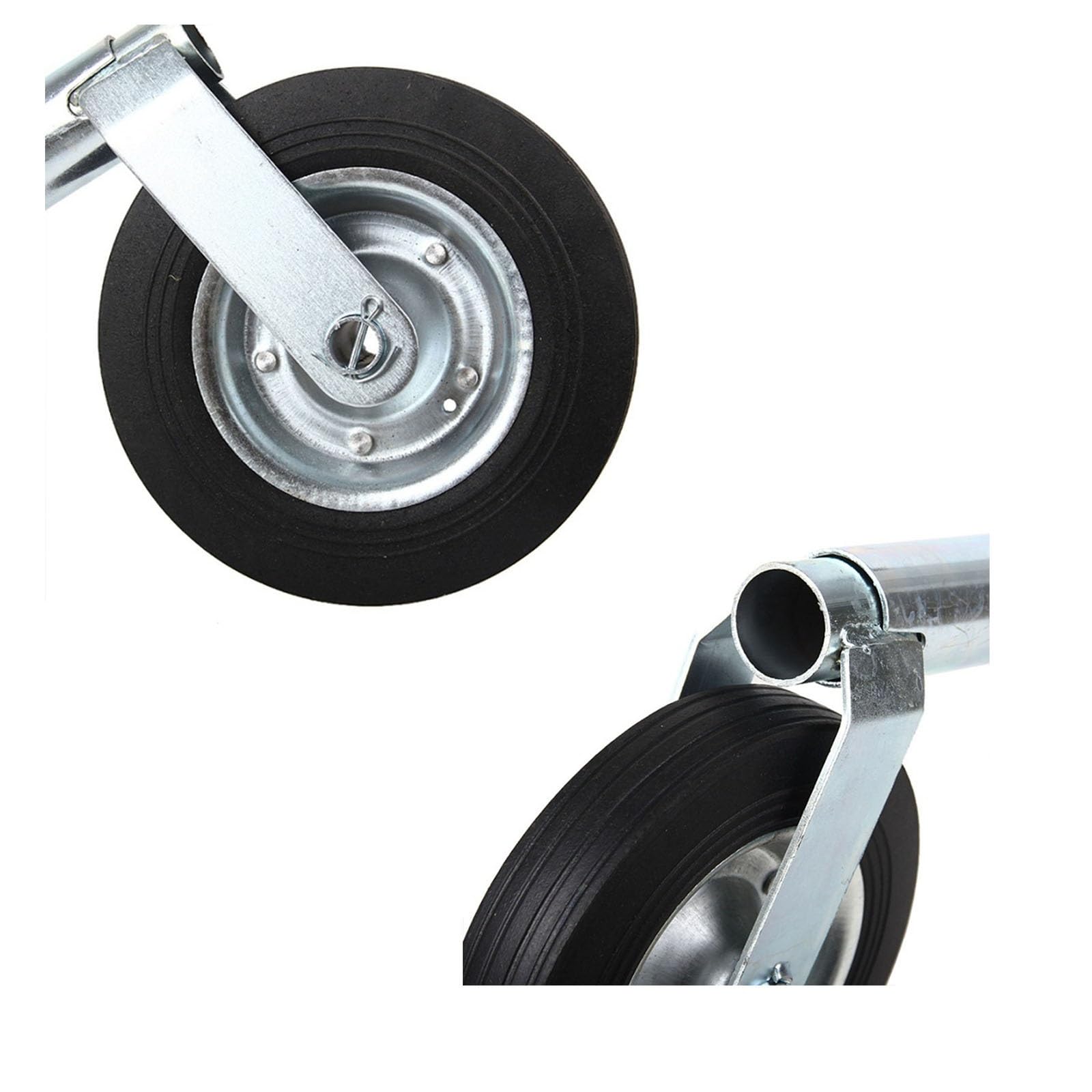 Wytrzymały Podnośnik Przyczepy Z Obrotowym Mechanizmem Podnoszenia, Podnośnik Przyczepy Z Kołem 20 Cm, Koło Podporowe O Udźwigu 150 Kg, Skok Pionowy 25 Cm, Do