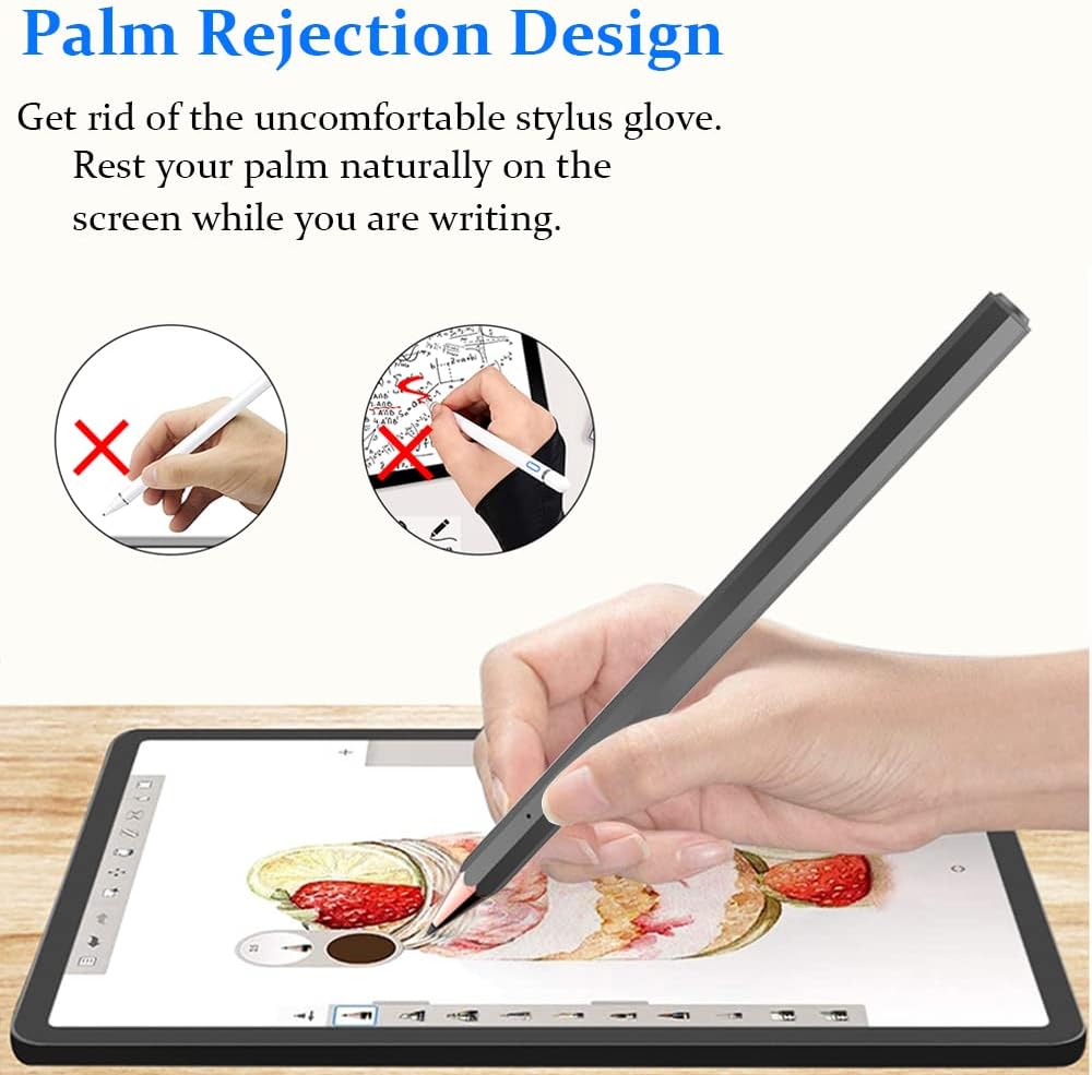 CMARS Stylus Pens for Touch Screens with Palm Rejection, iPad Pen Compatible with (2018-2021) iPad Pro 11/12.9 inch, iPad 6/7/8/9th Gen, iPad Air 4th/3rd Gen, iPad Mini 5/6th Gen, Digital Pen (Black)