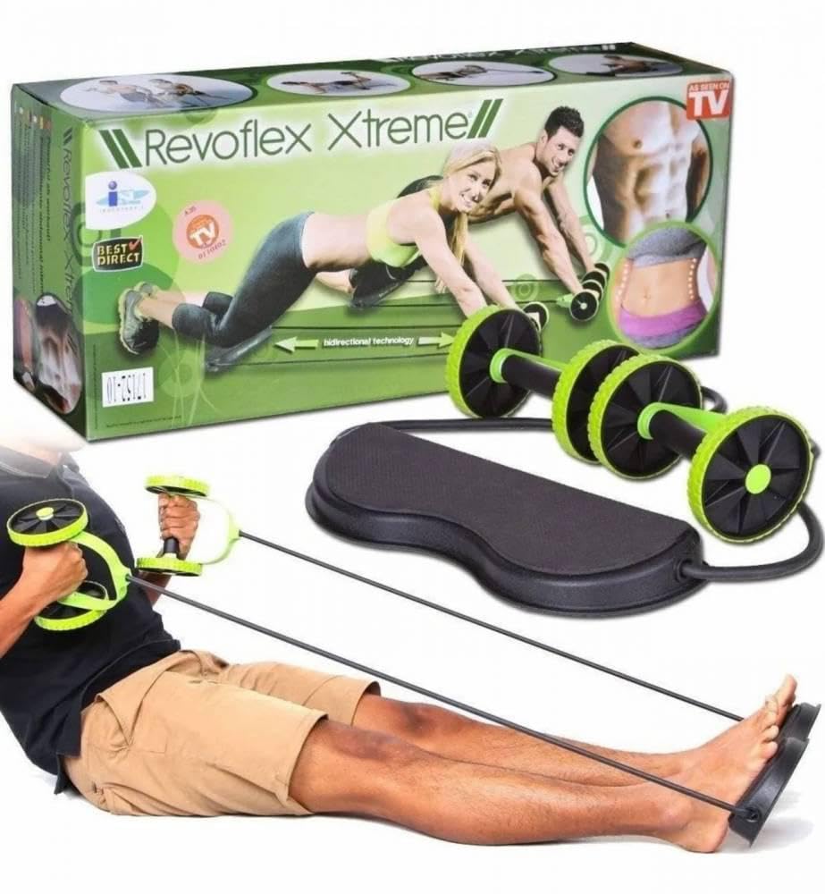 FOXCUP Xtreme Revoflex Elastic Abdominal Exercise Wheel