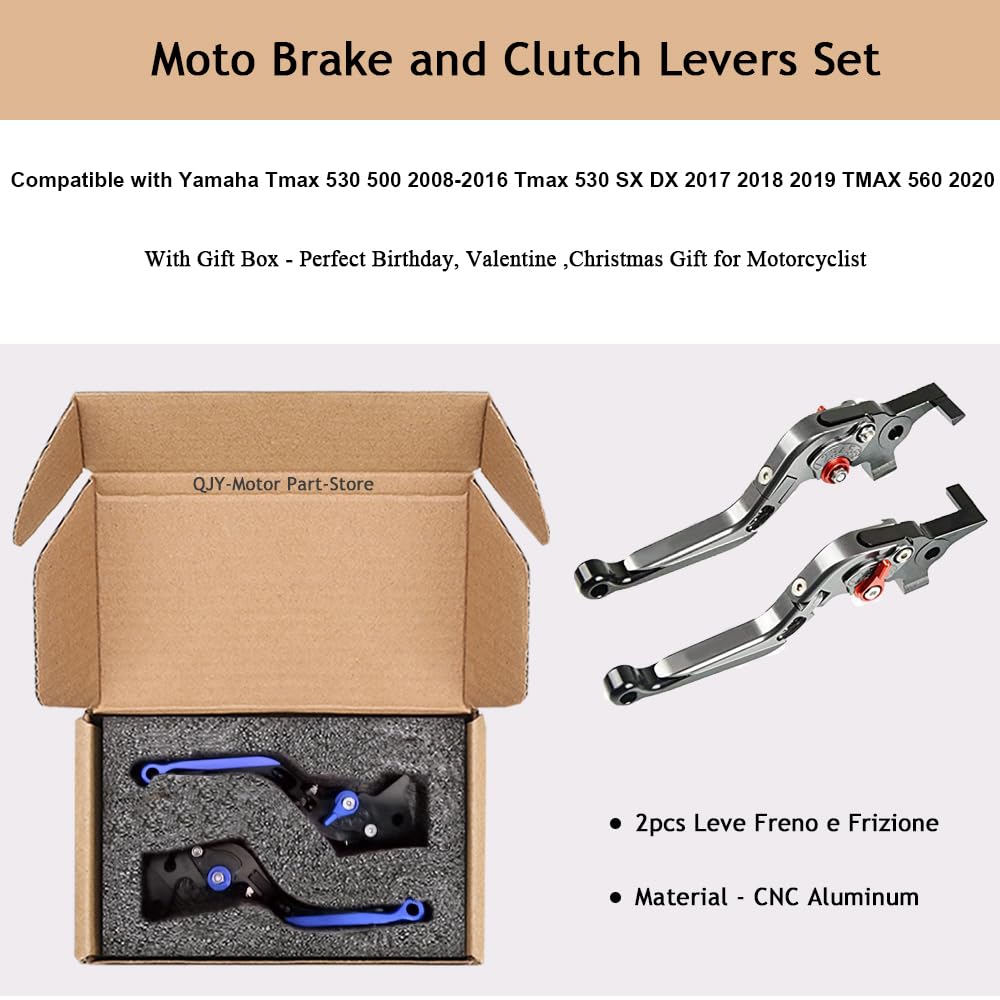 Leve Frizione E Freno CNC Per Yamaha TMAX 500 (2008-2011) - Regolabili E Sportive - Foto 8
