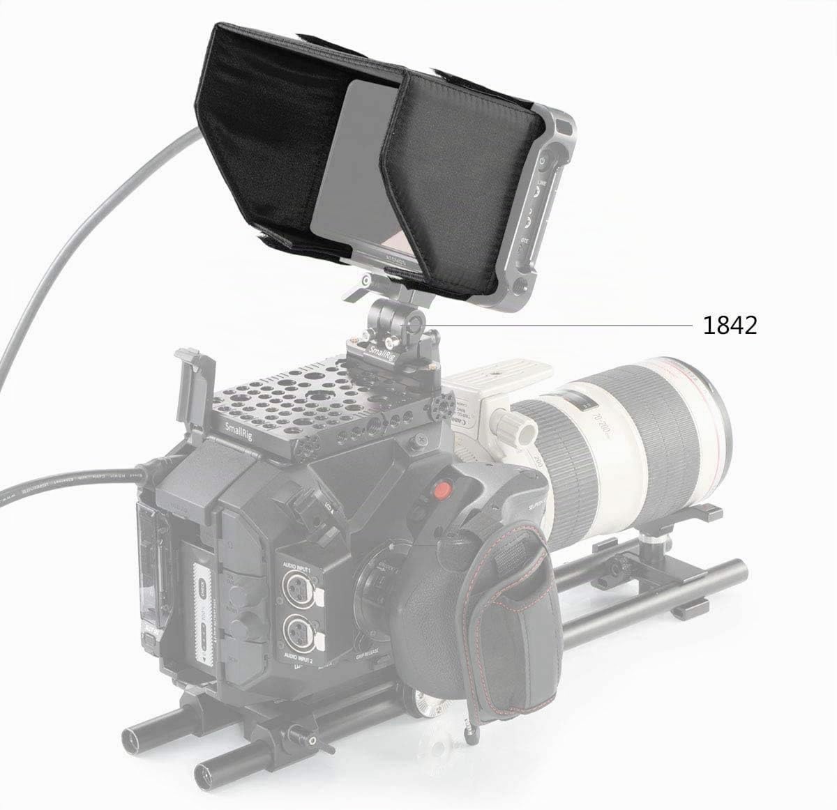 SMALLRIG Sun Hood para el monitor Atomos Ninja V, Quitasol para Grabadores Ninja V - 2269