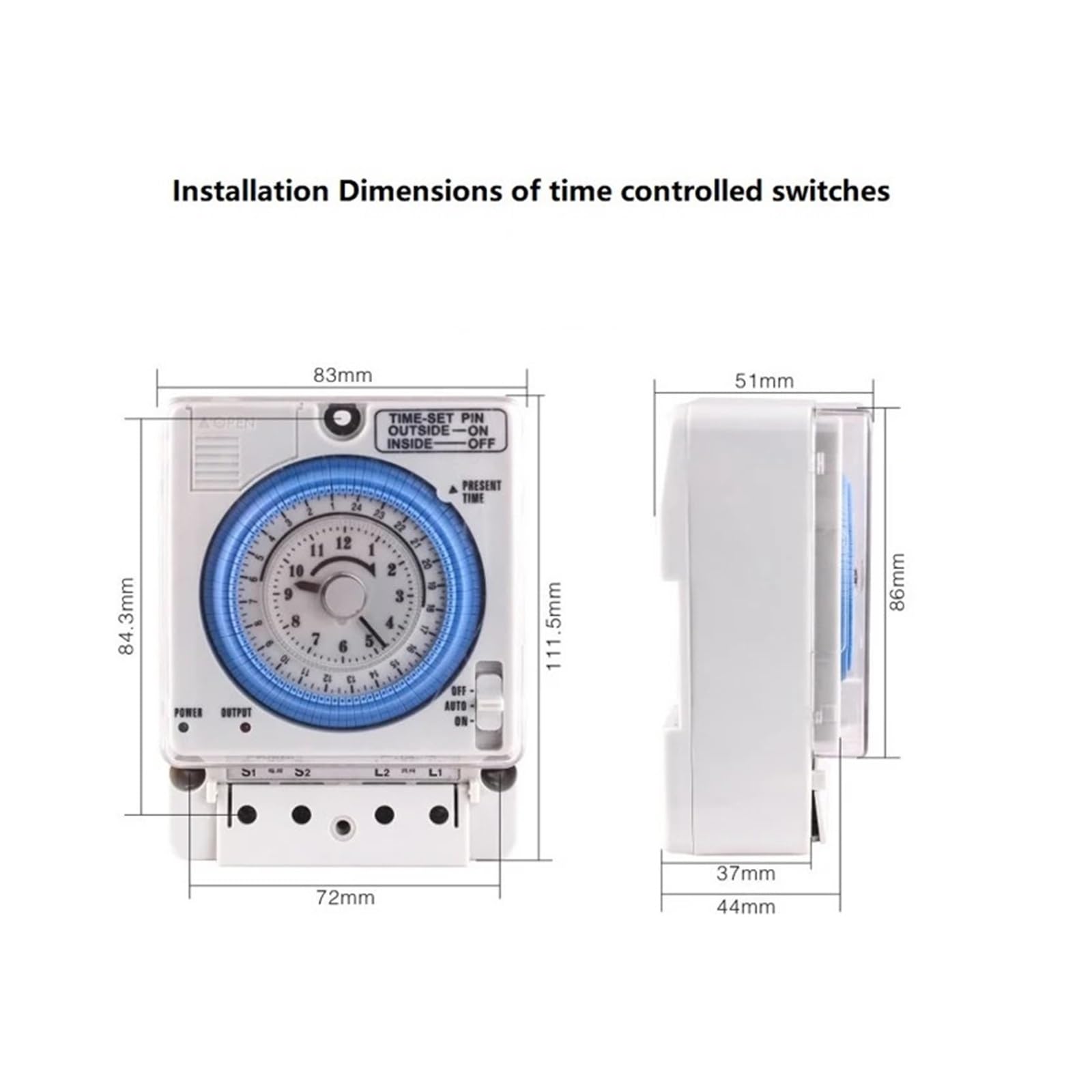 RWRAPS microcomputer Interruttore Timer TB35N 100-240V 15A DIN Rail Scaldabagno Timer programmabile Interruttore analogico Controller Meccanico