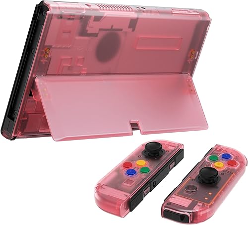 Miniatura 7 de eXtremeRate Chameleon - Juego completo de carcasa para Nintendo Switch OLED placa trasera de consola de repuesto y soporte de metal carcasa y