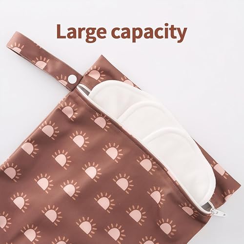 Miniatura 7 de Bolsa húmeda para bebé, traje de baño, bolsa de pañales y viajes, impermeable, reutilizable, a prueba de fugas, para ropa húmeda, trajes de baño,