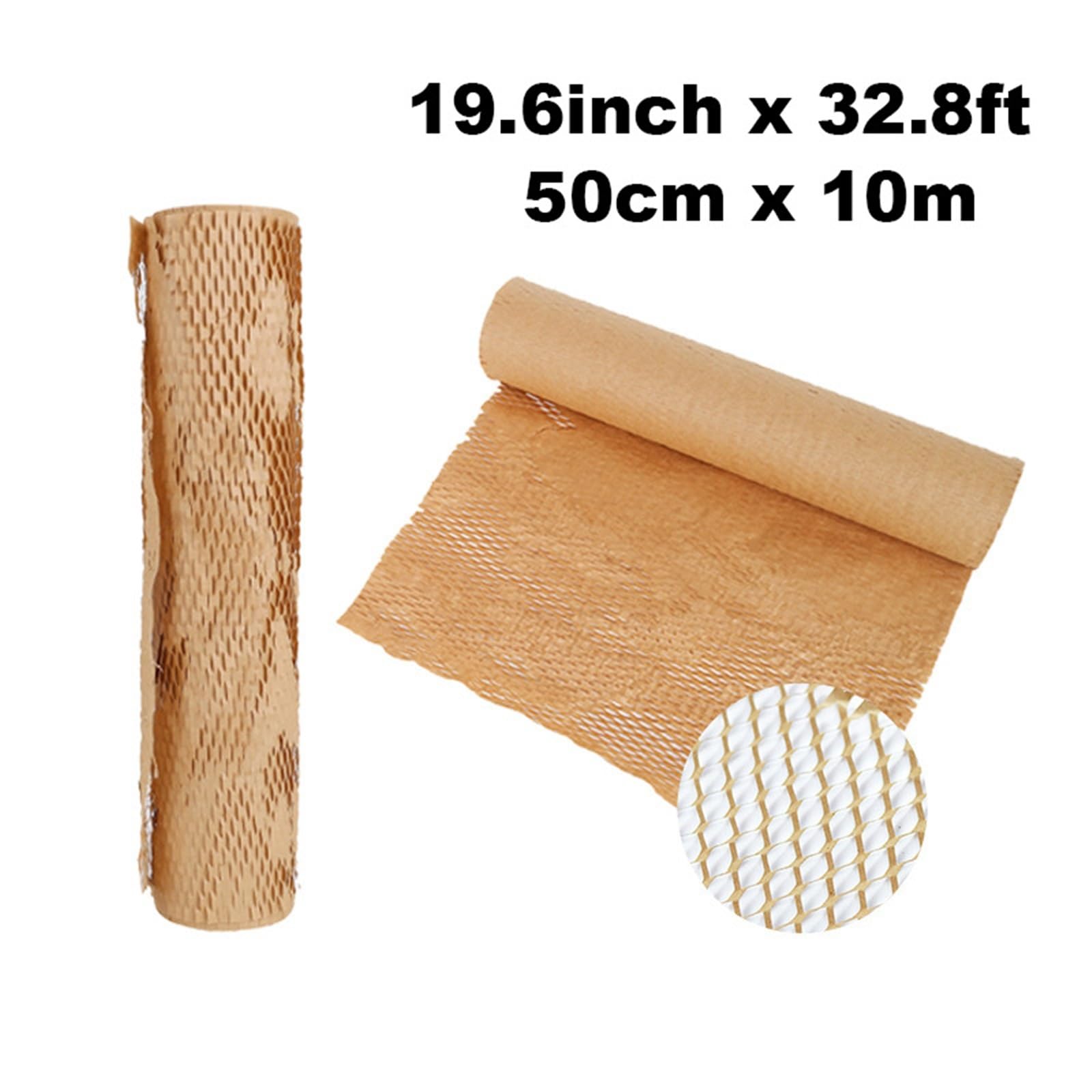 Alternativa al pluriball, Rotolo di carta da imballaggio a nido d'ape marrone for avvolgere le confezioni regalo(Brown 50x10m)