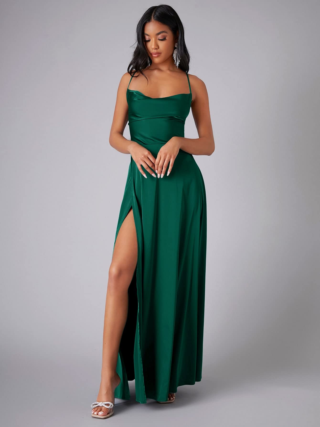 dark green dress near me Zara Long Sleeve Green Velvet Dress