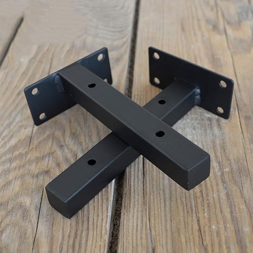 Miniatura 3 de Soporte de estante rústico flotante en T, soportes para estantes ocultos colgantes, soporte de estante de partición de carga para montaje en pared,