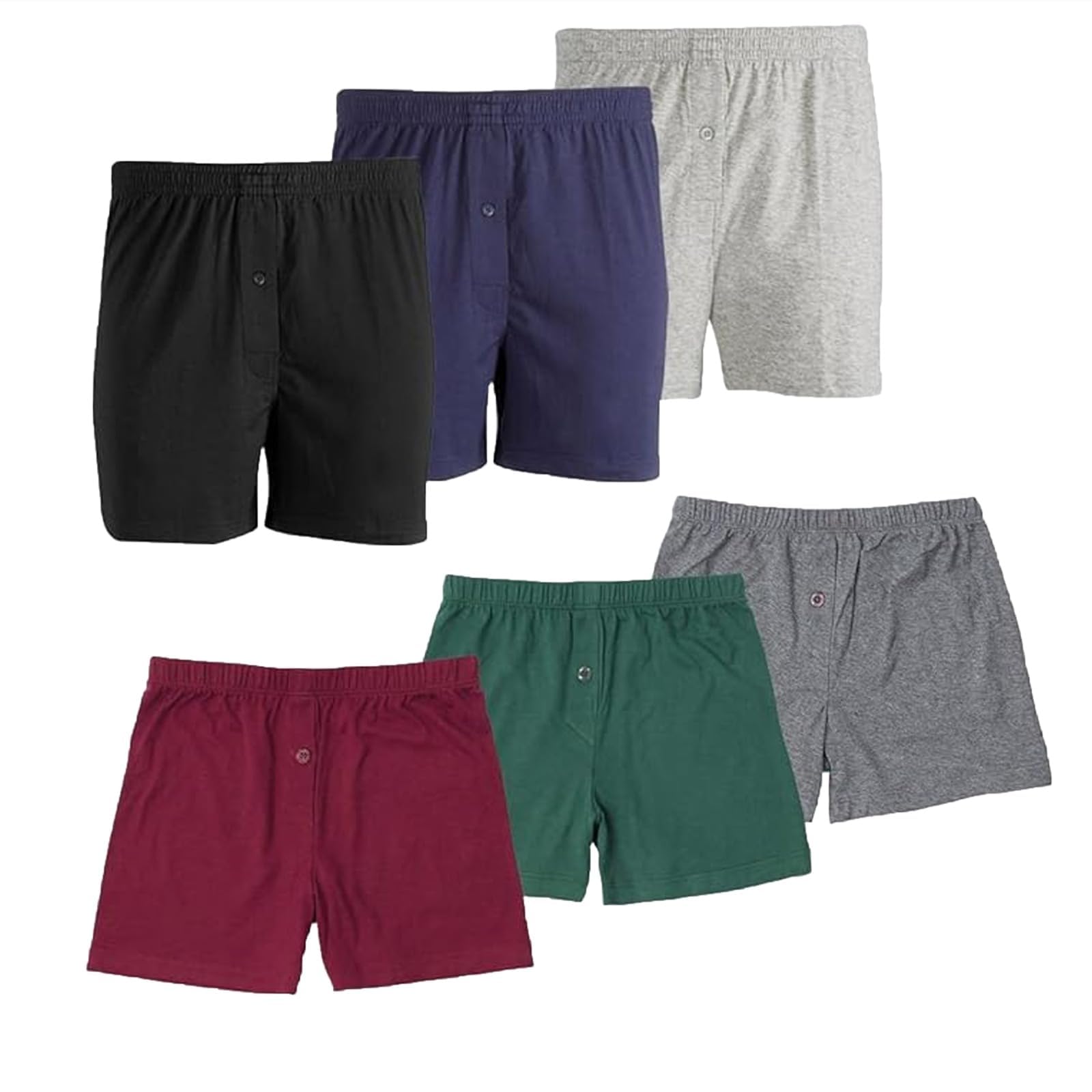 Tt Threadtrade Men's Assorted- 6 Pack Plain Boxers Underwear,Shorts Loose Fit, Durable And Breathable, Stretch Fit Boxer, Seamless Design, Pack Of 6, (Uk, Alpha, 6XL, Regular, Regular, )