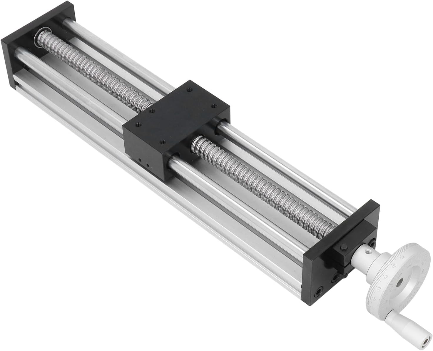 Hyuduo High 300mm Stroke Linear Slide Rail Motion Actuator, Aluminum Alloy Cross Sliding Table for CNC Equipment, Dual Optical Axis Ballscrew SFU1605, Heavy Load Capacity, Suitable