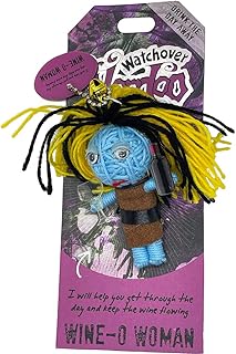 Watchover Voodoo - String Voodoo Doll Keychain â€“ Novelty Voodoo Doll for Bag, Luggage or Car Mirror - Wine-O Woman Voodoo Keychain, 5 inches