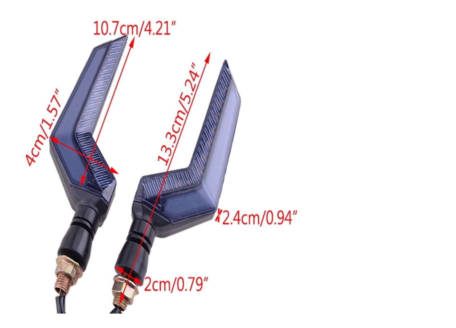 Luces intermitentes para motocicletas 12V 2 para Uds motocicleta intermitente LED para luces de señal ámbar azul DRL lámpara indicadora M10 3 cables