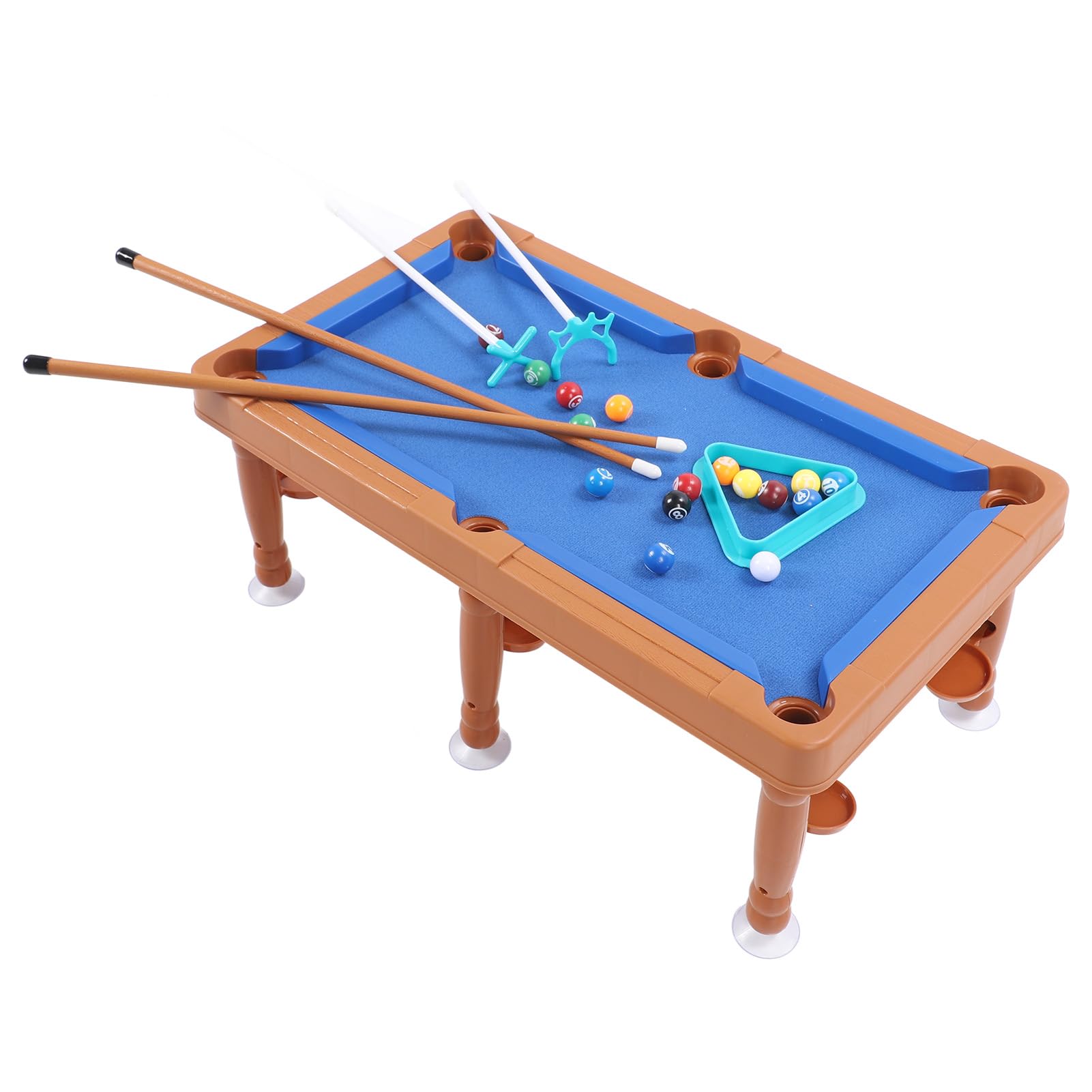 Alomejor Tavolo da Biliardo Multifunzionale per Bambini, Mini Tavolo da Biliardo Portatile da 17,32x9,65 Pollici con 2 Stecche, Palline, Gesso, Spazzola, Rastrelliera Triangolare, per