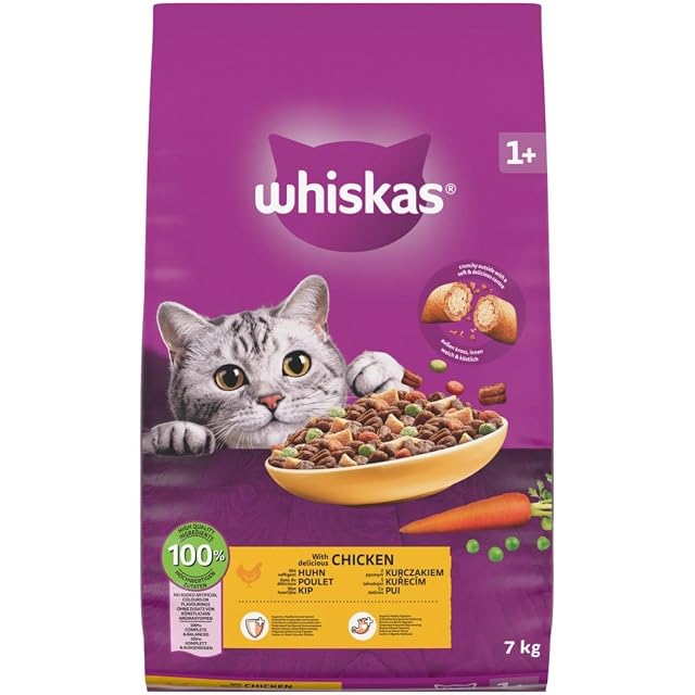 Foto 3 de 8 de Whiskas Comida húmeda para gatos Adult 1+ con pollo en salsa, 10 latas (10 x 400 g)