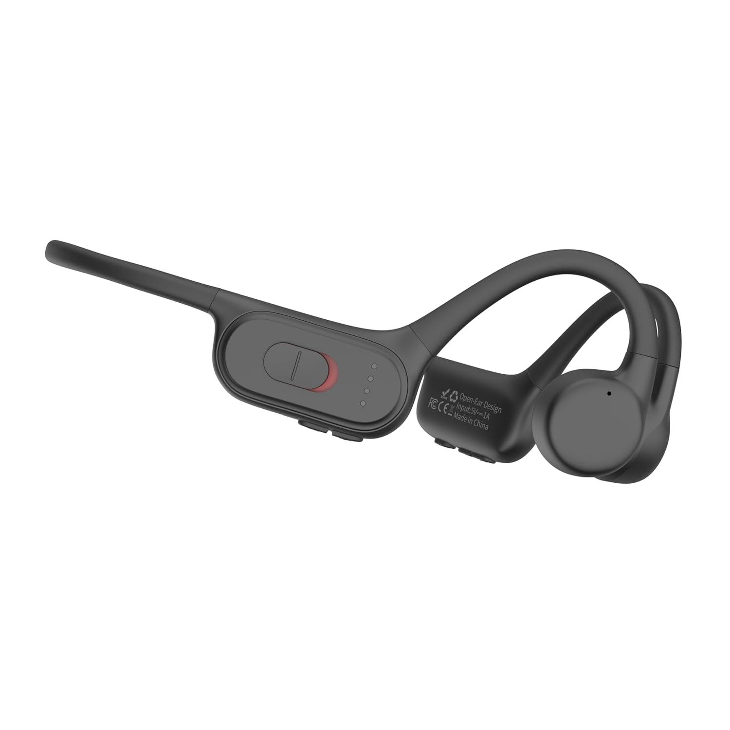 eEAR-BC-HPH-Pro Bone Conduction Sound Amplifier, IPX5 Waterproof, Bluetooth 5.3, Fast Charging, 8-Hour Battery Life, 30dB Gain, Black