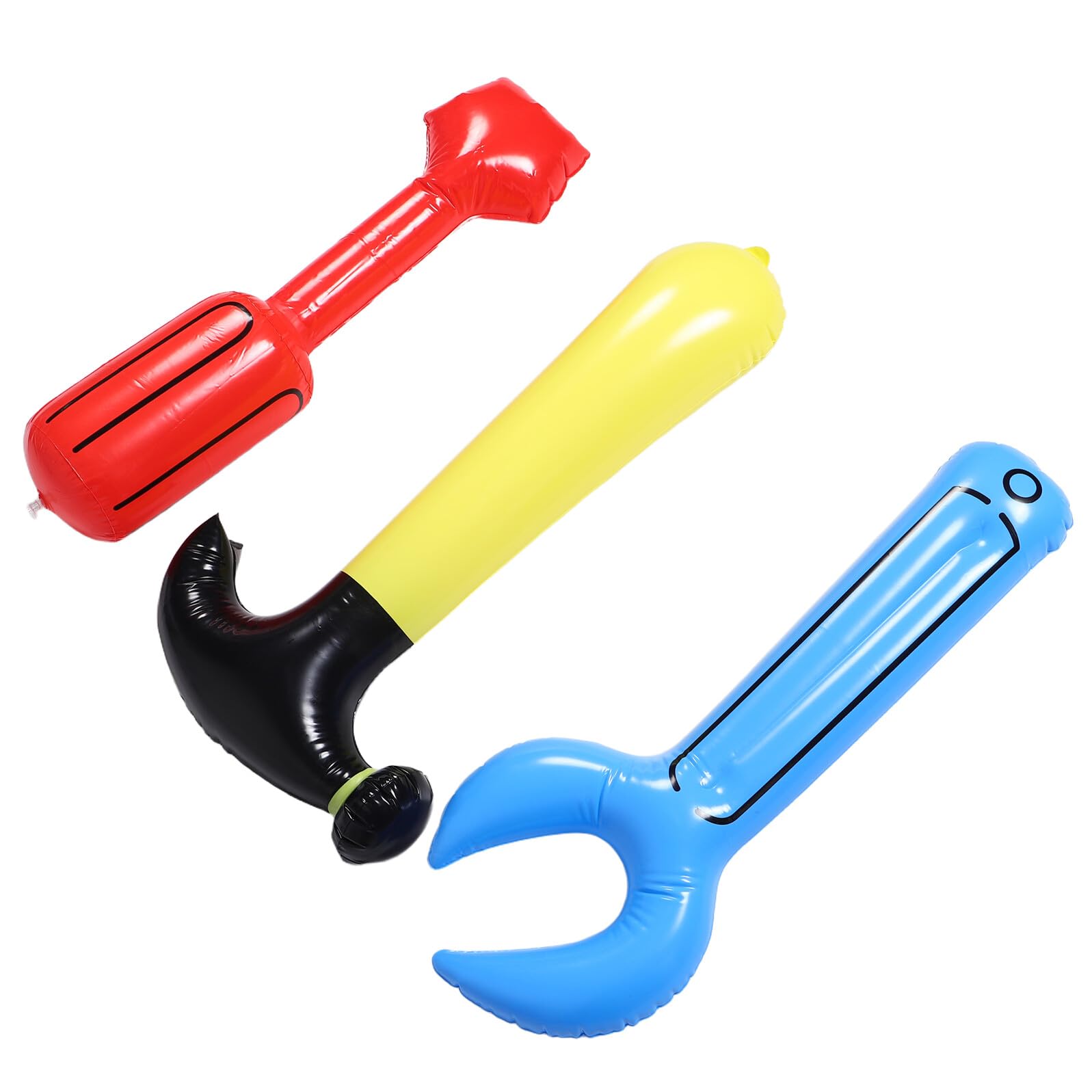 HANABASS 3 Set Giochi Gonfiabili per Martello e Cacciavite Decorazioni Tematiche per Feste Compleanno Kit Strumenti Sicuro e Portatile Ruolo Educativo