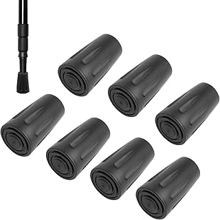 Walking Stick Caps,7PCS Walking Stick Rubber Tips,Rubber Alpenstock Head Cover Replacement Rubber Tips End with Anti-slip Textures for Hiking Stick Walking Trekking Poles