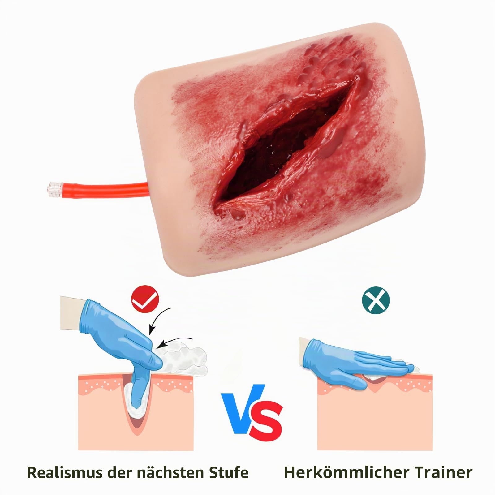 Wundverpackung und Tourniquet Trainer Kit, Blutkontrolle Tourniquet Trainer, Stop The Bleed Training Kit für medizinische Klassen - Koffer