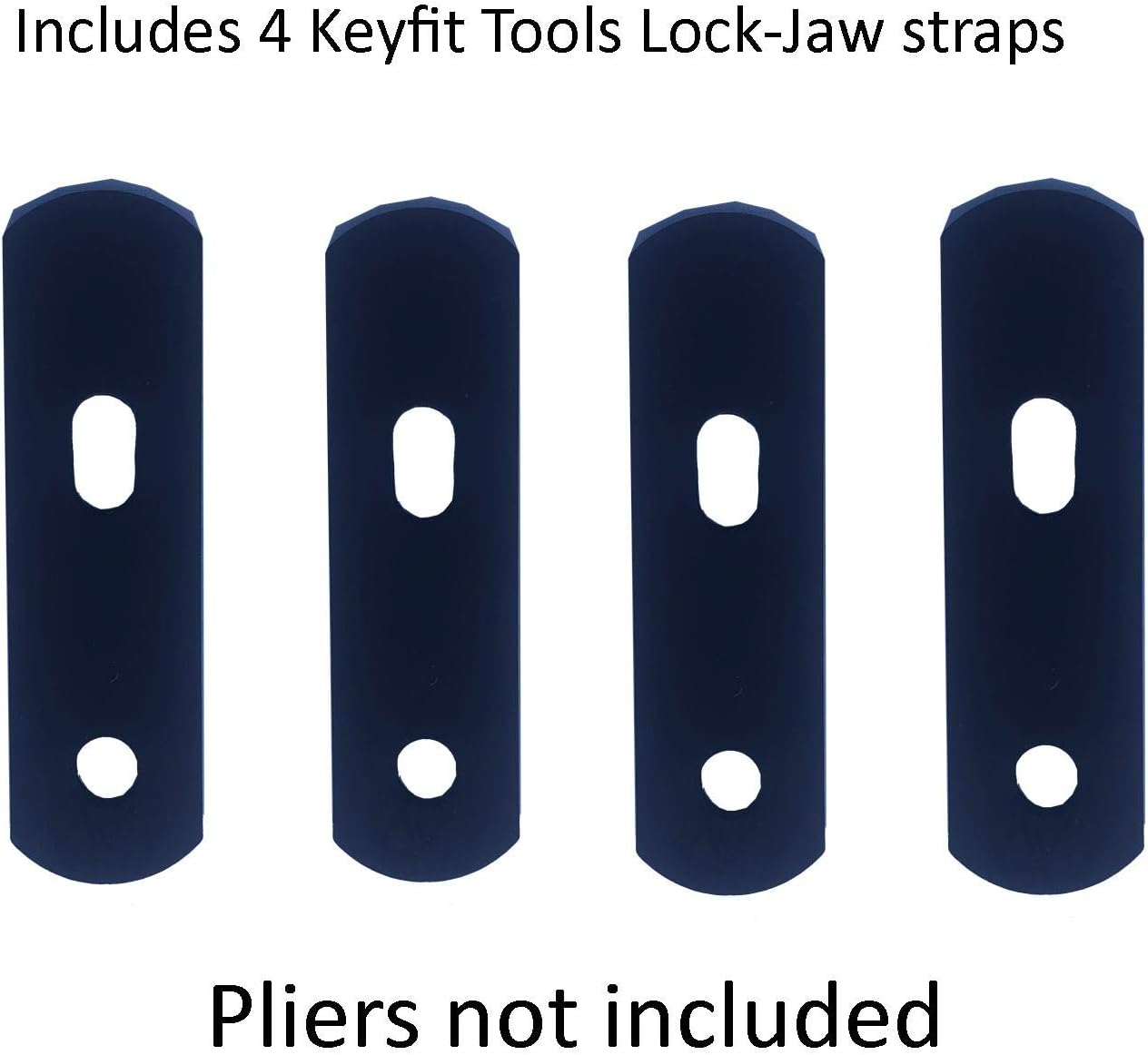 Keyfit Tools Lock-Jaw (4 Pack) Locking Strap For Pliers Welding Clamp Vise Hands Free Grip Black Pliers Accessory