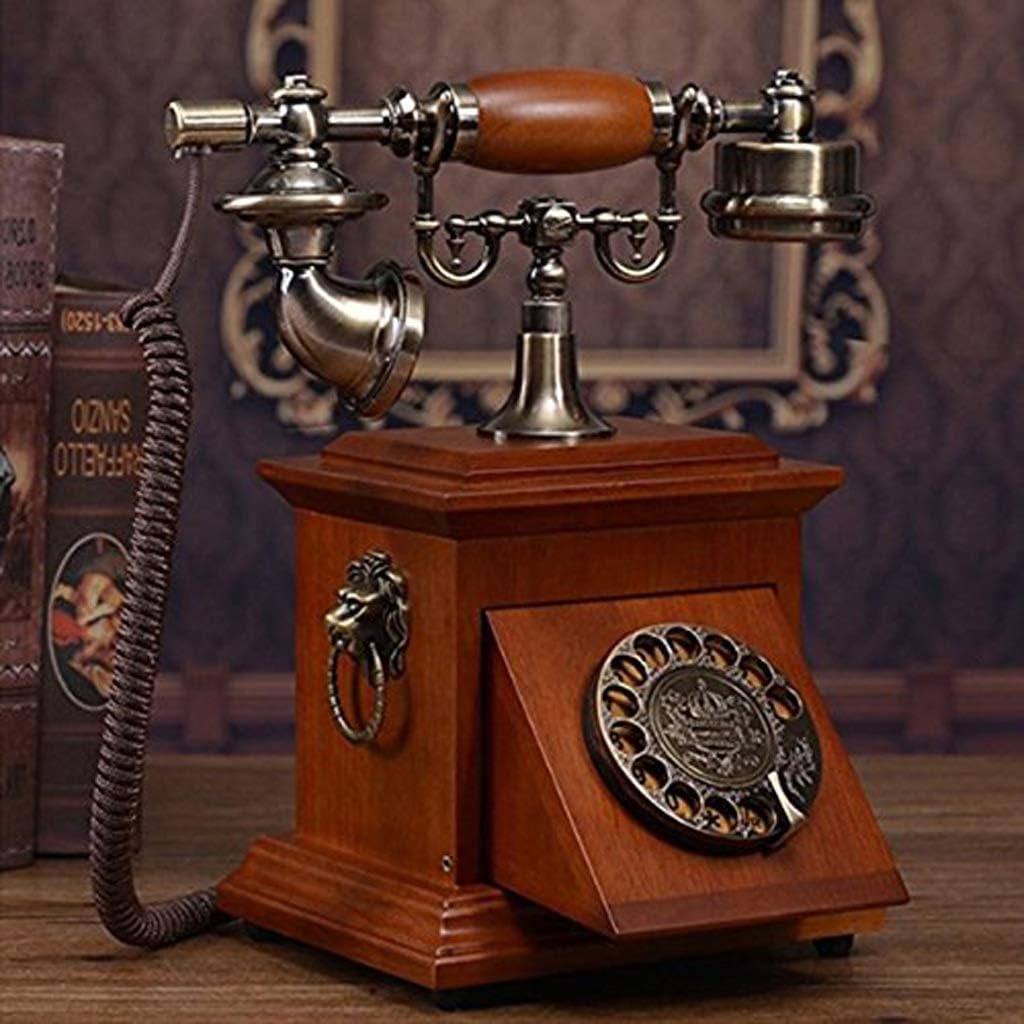 Retro Phone- Fixed Digital Vintage Telephone Classic European Retro Landline Telephone Corded for Home Hotel Office Decor