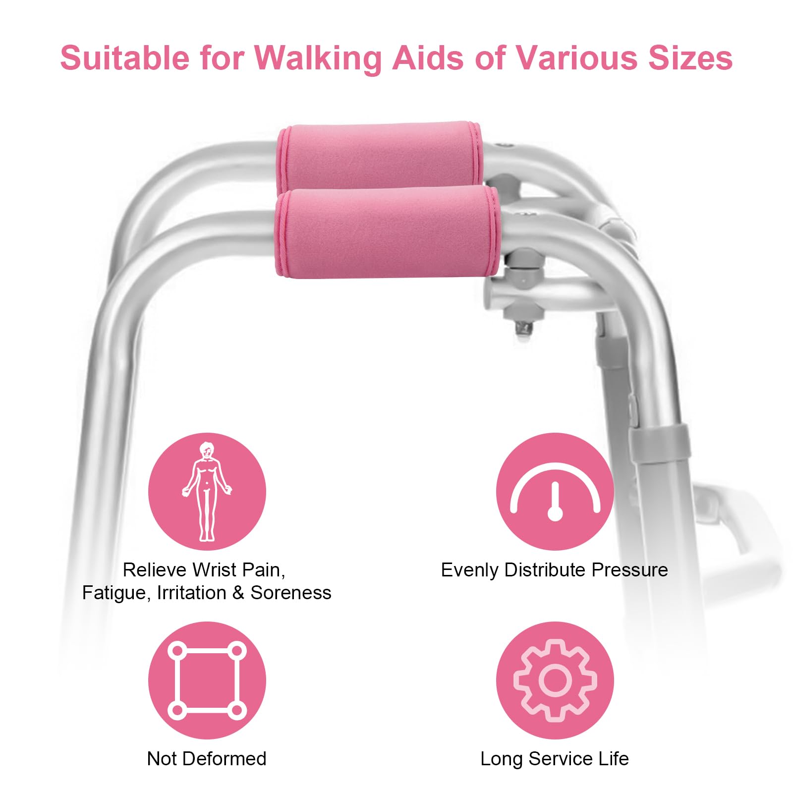 Walker Hand Grips - Comfortable & Non-Slip Covers -3