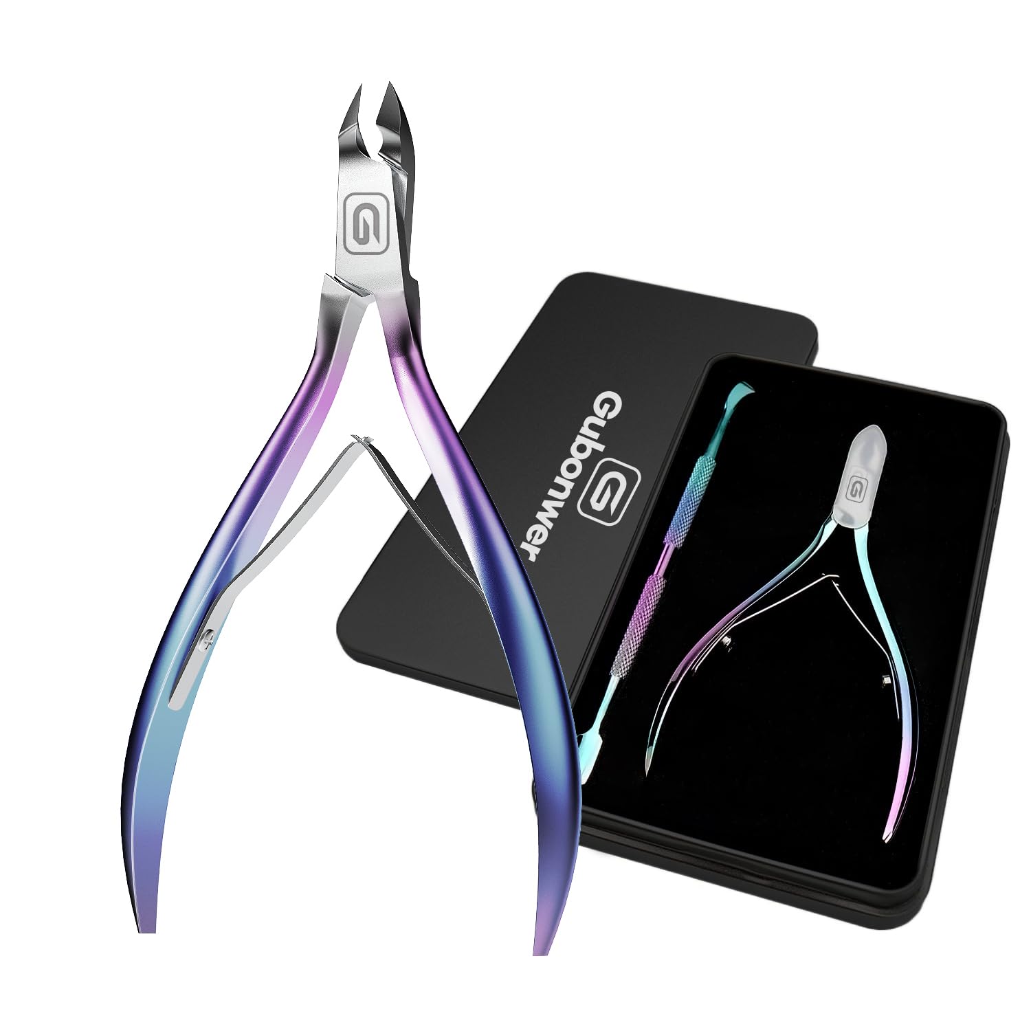Cuticle Trimmer 3/4 Jaw Extremely Sharp Cuticle Nippers Scissors Stainless Steel Clippers Cutter Remover Pedicure Manicure Nail Tool, cuticle pusher,