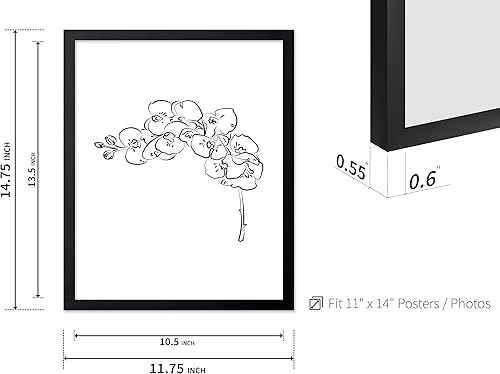 Miniatura 208 de Poster Master Póster de peonías – Estampado de flores retro – Ilustración floral – Ilustración en blanco y negro – Diseño de línea y abstracto –