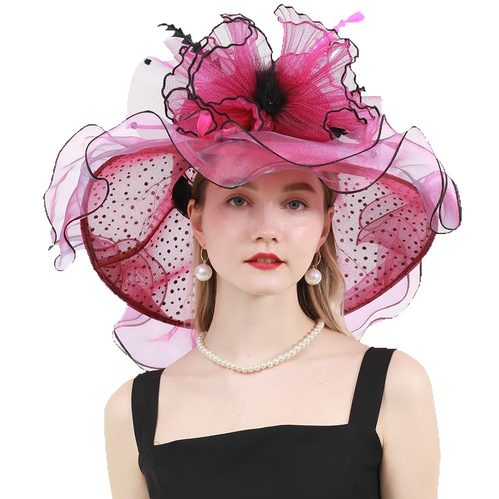 Women Party Church Derby Top Hats Organza
